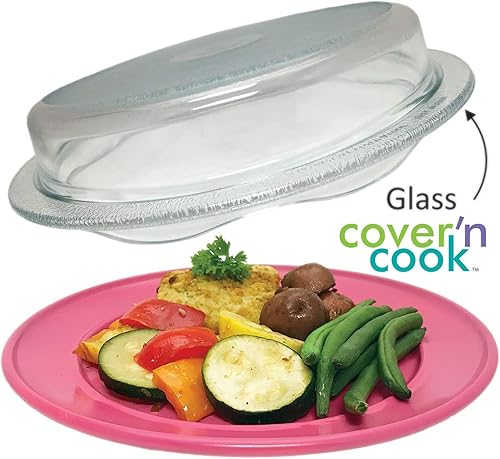 Cuchina Safe Couvercle 2 en 1 en verre ventilé pour micro-ondes et plat de cuisson, facile à prendre en main pour la cuisson et le service - Nail Gallerys