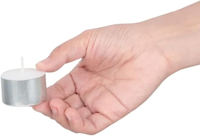 Lot de 50 bougies chauffe-plat 8 heures – Bougies chauffe-plat blanches longue durée – Non parfumées – 3,8 x 2,3 cm, 8 heures - Nail Gallerys