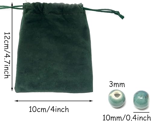 Honbay Lot de 100 perles rondes en céramique de 10 mm avec 1 sac à cordon de serrage pour colliers, boucles d'oreilles, bracelets, loisirs créatifs (fleur bleue) - Nail Gallerys