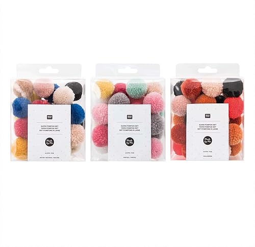 Rico Design 3180778 Kit de décoration Textile Fluo Mix Large - Nail Gallerys