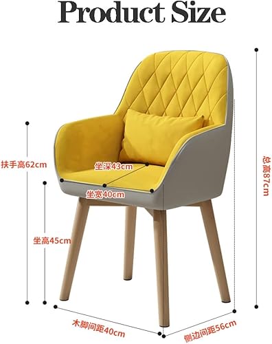 Chaise d'appoint pivotante Moderne, Fauteuil rembourré avec Pieds en Bois, Housse en Tissu de Lin et éponge Haute densité, Chaise de Bureau pour la Maison, Le Bureau, la Salle d'étude (coule - Nail Gallerys