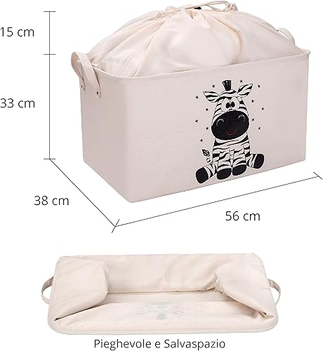 Grand Panier Rectangulaire Pour Enfants Avec Couvercle De 2 Génération Coffre A Jouets Boîte De Rangement Pliante Pour Chambre D'enfants Panier Pour Jouets Boîte Rigide D'économie De L'espace En Tissu - Nail Gallerys