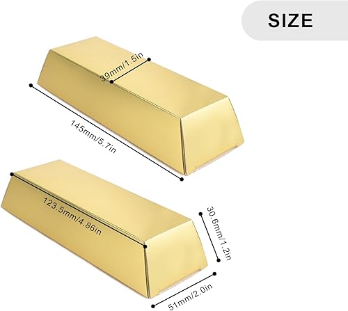 24 Pièces Lingot D'or Boîte Bonbon, DEANKEJI Ballotin Chocolat Vide, Boîte Bonbon Anniversaire, 14,5 x 5 x 3 cm, pour Festivals, Anniversaires, Mariages, Célébrations - Nail Gallerys