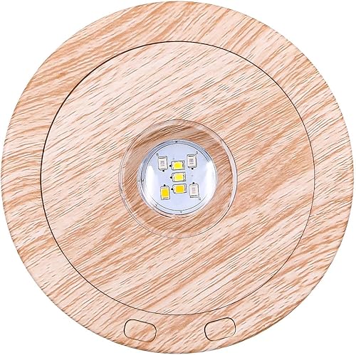 Tiardey Base de lumière LED rotative Ronde 8 Modes d'éclairage Support d'affichage de Bureau Support de Base pour Cristaux Verre Art - Nail Gallerys