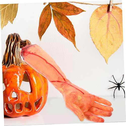 NAMOARLY Bras Humain Coupé Bras De Farce Effrayant Main Coupée Réaliste Jouet pour Chien Main Coupée Sanctifier La Main Cassée Simulation De Bras Cassé Faux Bras Modèle Halloween Plastique - Nail Gallerys
