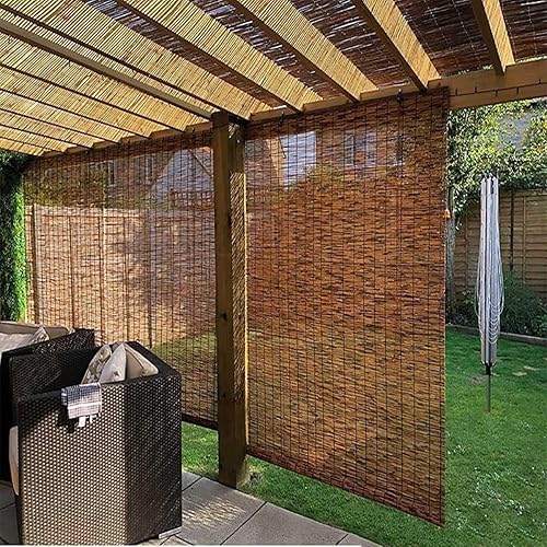 Stores en Bambou Rideau Naturel, Store Enrouleur Bambou Exterieur 50 65 85 100 125 140cm Montage Facile Rideaux en Roseau, Store Venitien pour intérieur et extérieur fenêtre - Nail Gallerys