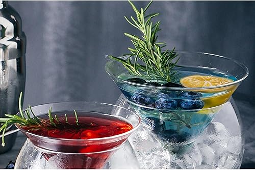 Lot de 2 tasses moléculaires triangulaires coniques pour boissons caviar pour restaurant bar L Transparent - Nail Gallerys