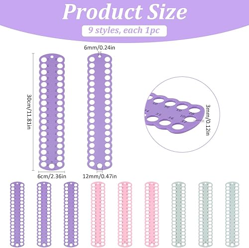 MAYJOYDIY 9Pcs Cartes D'Organisation de Fil à Broder 3 couleurs Bobine de Fil en Plastique Croix 37 positions Point de Croix Par Bobine pour Fil Bobine de Fil en Carton Garde Fil Stockage de Bricolage - Nail Gallerys