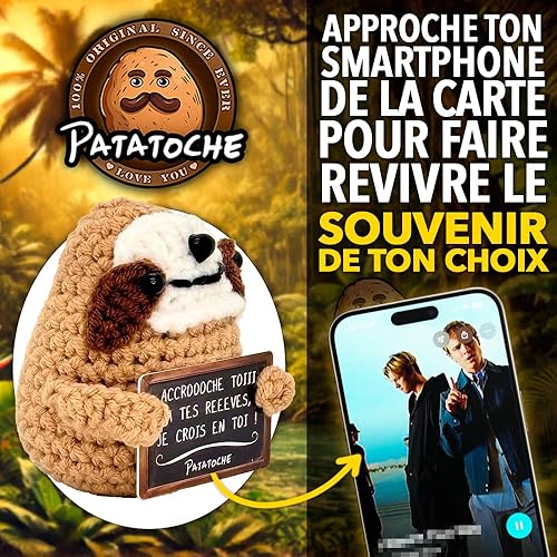PATATOCHE Original | Paresseux Positif Connecté en Français | Idée Cadeau Originale & Amusante | Anniversaire, Collègue, Famille ou Ami | Déco Maison Fun et Inspirante | Pensée Positive Motivation - Nail Gallerys