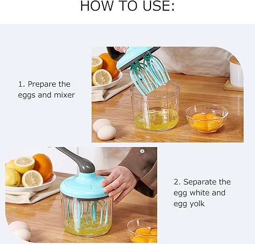 Mélangeur à main aigle électrique 1100 ml batteur à oeufs manuel outil de mélange de cuisson pour milkshake blanc d'oeuf - Nail Gallerys