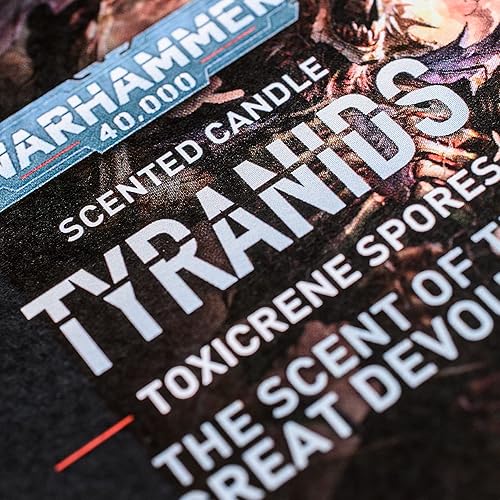 Warhammer 40 000 Bougie parfumée tyranïdes dans une boîte commémorative Warhammer 22 heures de combustion - Nail Gallerys