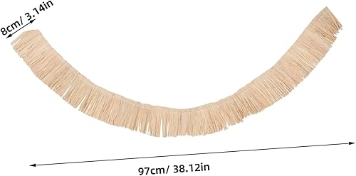 SHINEOFI 5 Pièces Braai En Raphia Tressé De Mariage Bricolage Herbe De Décoration De Paille Fête De Décoration De Glands Fabrication Artisanale Diy Plantes Naturelles Beige - Nail Gallerys