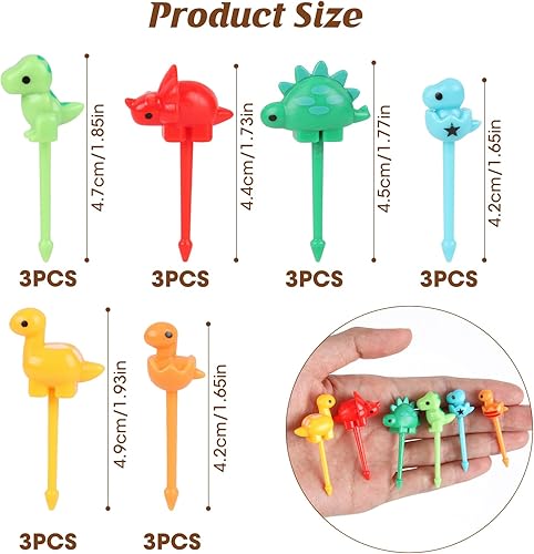 Fourchettes à Fruits Enfant, 18 Pièces 3D Mini Fourchette en Plastique Réutilisable Fourchettes de Dessin Animé Enfants Décoration pour Party Après-midi Thé Fête d'Anniversaire Bento Box Accessoires - Nail Gallerys