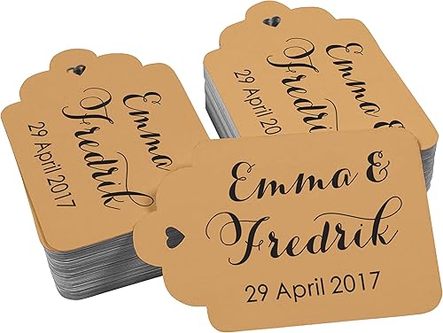 100 pcs mariage personnalisé rectangulaire favor cadeau papier tags étiquettes faites personnalisé - couleurs disponibles - Nail Gallerys