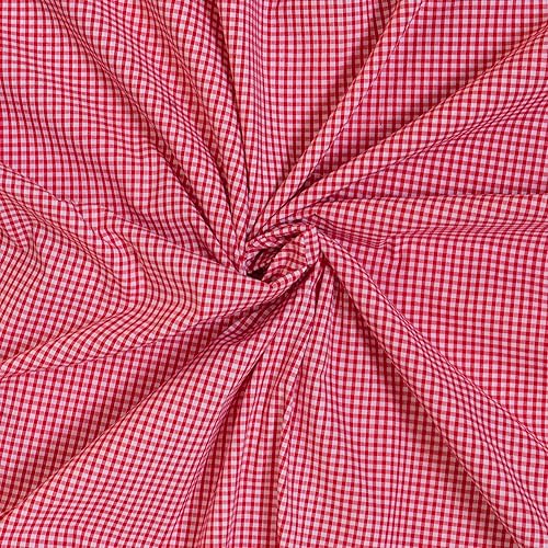 Discount Fabrics LTD Tissu en polycoton vichy au mètre Motif carreaux Jaune 114 cm - Nail Gallerys