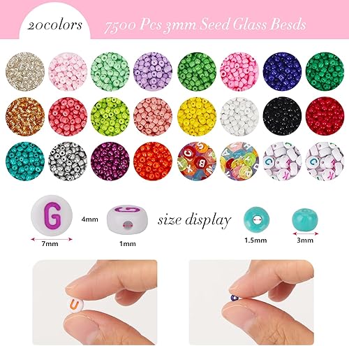 OWill Perles de Cristal 9984 Perles 4mm pour Création de Bijoux - Lot de Perles pour Bracelet DIY, Colliers, Artisanat (Perles Lisses Multicolores) - Nail Gallerys