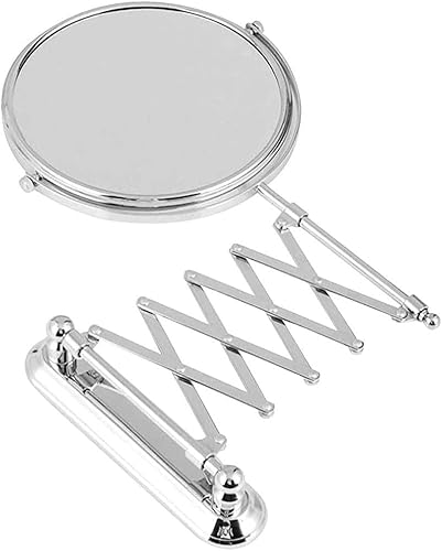 Miroir de maquillage éclairé par LED, support mural grossissant 5X, miroir cosmétique rechargeable par USB, miroir de courtoisie simple face extensible pivotant à 180° for miroirs de rasage de salle d - Nail Gallerys