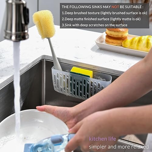 simpletome Porte Éponge Cuisine, Organisateur De Vaisselle, 3X Ventouses Fortes Ou Plan De Travail Transparent - Nail Gallerys