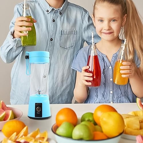 Juicer Cup - 400 ml Blender de charge USB pour fruits | Doupper le presse-agrumes de nettoyage automatique avec lanière, mélangeur portable pour les voyages, la maison, le bureau, l'école et le fabric - Nail Gallerys