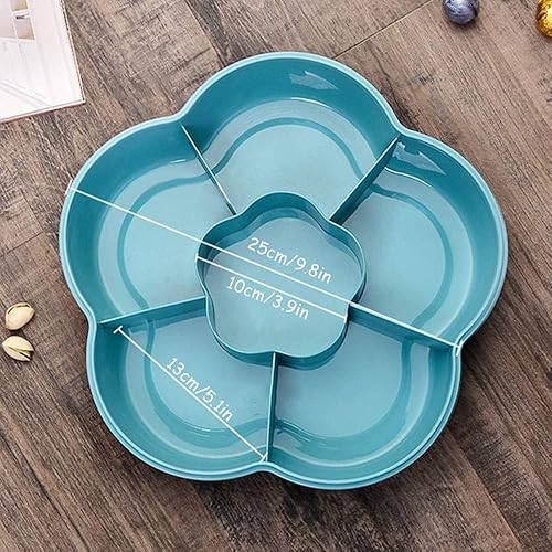 TANJI Plateau à Collation Boîte, Récipient de Service de Bonbons et de Noix, Plateau Apéritif avec Couvercle, Plateaux à Compartiments avec Bord, pour Fruits, Noix, Snacks, Bonbons, Biscuits - Nail Gallerys