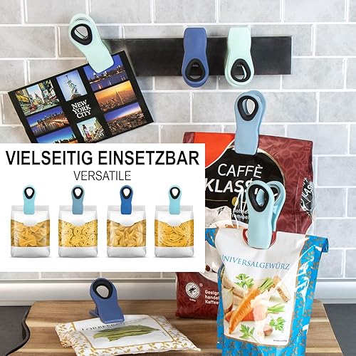 com-four® clips de fermeture pour sacs - clips pour sacs pour fermer et conserver au frais - clips de fermeture en plastique avec petit aimant - clips pour sacs - Nail Gallerys