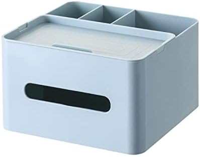 HornTide Boîte à mouchoirs 5-en-1 Organisateur de comptoir Multifonction 3X Compartiments 1x Plateau Boutique Papeterie Rangement Caddy HIPS Plastique (Blanche) - Nail Gallerys