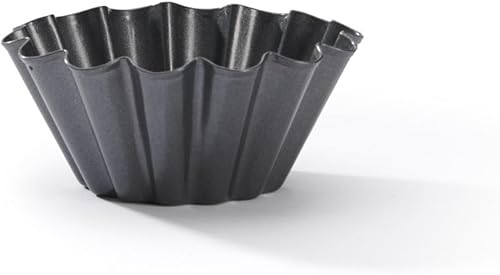 De Buyer - Moule à brioche en acier antiadhésif - Diamètre 10 cm, 14 côtés -, Noir - Nail Gallerys