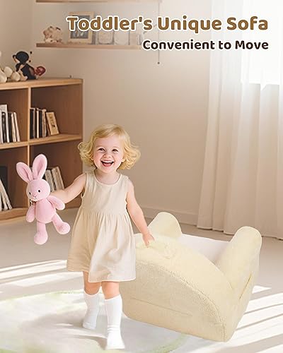 Heypappy Fauteuil Enfant - Fauteuil Confortable et ludique en Mousse Velour, Canapé Moderne Rose pour Filles et Garçons - Nail Gallerys