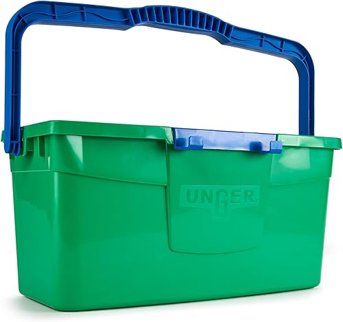 Unger Seau de 12 litres (Seau de Nettoyage pour Lave-Linge jusqu'à 35 cm de Large, avec Graduation en litres, Couleur Vert) GTB12 - Nail Gallerys