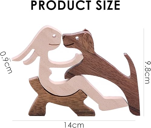 NyxSeat 1 jolie statue de chien en bois, décoration d'intérieur pour chien, sculpture mignonne pour animal de compagnie, article de décoration en bois, idéal - Nail Gallerys