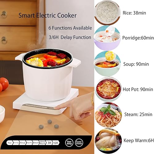 Fondue électrique, poêle antiadhésive de 1,5 l, cuisinière intelligente multifonction avec isolation thermique, mini Ramen pot, poêle électrique multifonction pour la maison/bureau/dortoir, Vert - Nail Gallerys