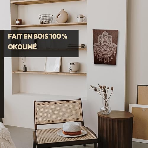 grabewood Set de 3 Tableaux en Bois avec Bouddha – Décoration Murale Zen, Spirituelle et Rustique – Art Idéal pour Salon, Chambre, Couloir, Espaces de Méditation, Yoga et Détente à la Maison - Nail Gallerys