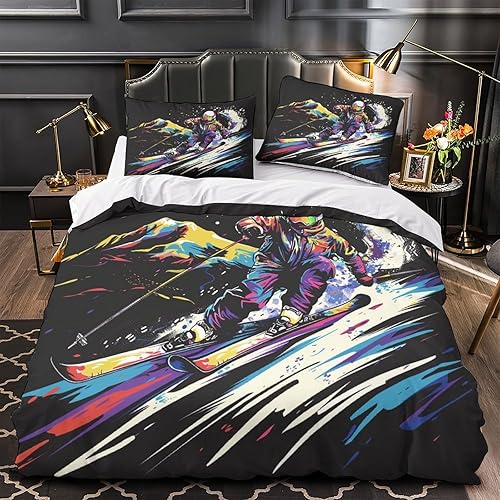 Housse De Couette Tennis Single（140x200cm） Housse De Couette Sportspour Garçons Filles Junior avec Taie d'oreiller avec Zip - Nail Gallerys