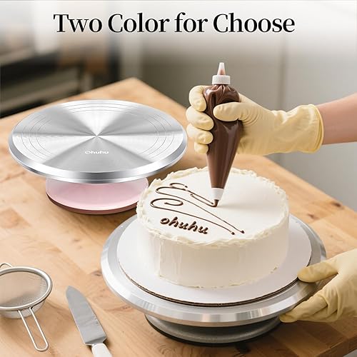 Ohuhu Plateau Tournant Patisserie, 30 cm Plateau Tournant Gateau, Plateau Tournant Décoration De Gâteau pour la Fabrication de Gâteaux, Cadeau pour Femme - Nail Gallerys