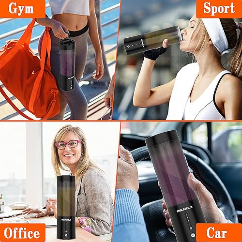 460ml Mixeur portable, Mixeur personnel pour smoothies et milk-shakes, Machine électrique à 6 lames Rechargeable par USB Mini presse-agrumes pour les voyages, le sport, la cuisine - Nail Gallerys