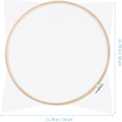 Cabilock Kit D'écran De Fabrication De Papier Rond En Bois 2 Pièces Cadre De Moule Avec Maille Pour Bricolage Fabrication Artisanale De Papier (30Cm) - Nail Gallerys
