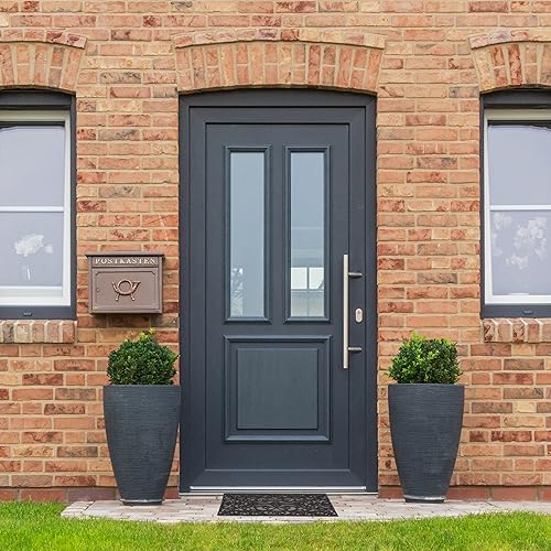 relaxdays Paillasson Caoutchouc, 40x60 cm, antidérapant, résistant aux intempéries, intérieur et extérieur, Tapis, Noir - Nail Gallerys