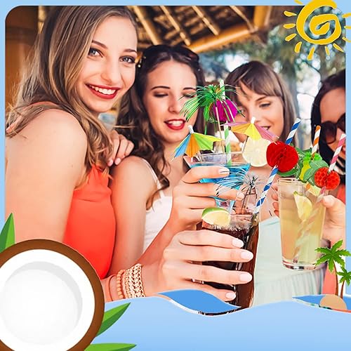 KOUHA 140 Pièces Décorations de Cocktail Papier Cocktail Parapluie d'artifice Cocktail Bâtons Cocktail Pailles pour Décoration de Cocktails, Fête - Nail Gallerys