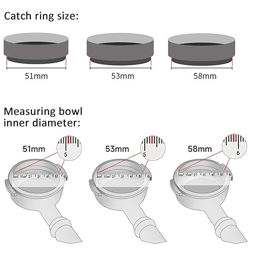Anneau de Dosage, 58 mm Anneau de Dosage Magnétique de Café, Entonnoir de Dosage, Anneau de Dosage pour Porte-Filtre, pour Accessoires Machine à Café pour la Préparation (Argenté) - Nail Gallerys