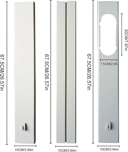 kit fenetre pour climatiseur mobile, 3PCS calfeutrage fenetre climatiseur, 1,9 mètre au total, Plaques d'étanchéité de fenêtre de climatiseur, joint de fenetre pour climatiseur mobile - Nail Gallerys