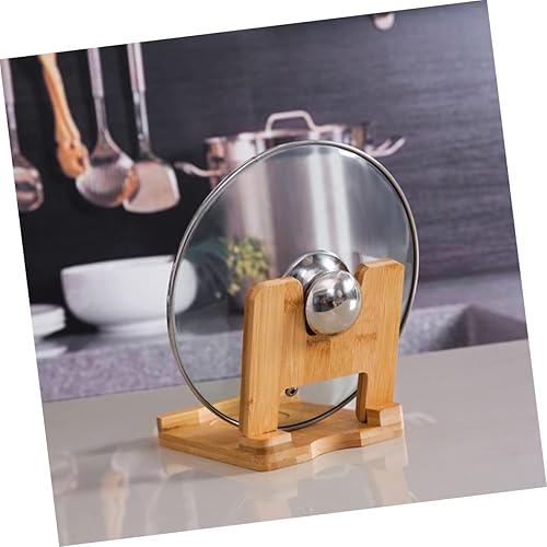 Cabilock 1 Pc Porte-Couvercle Couvercle Et Repose-cuillère Organisateur De Porte-ustensiles De Cuisine Repose-cuillère pour Articles Ménagers Plier Planche à Découper Bambou - Nail Gallerys