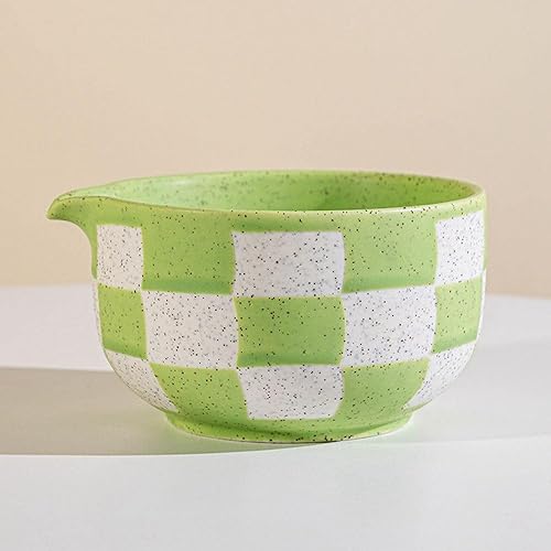 YlobdolY Bol à matcha en céramique avec bec verseur, fabriqué à la main, en porcelaine émaillée, bol à matcha traditionnel japonais, bol à mélanger avec coffret cadeau pour fouetter le matcha violet - Nail Gallerys