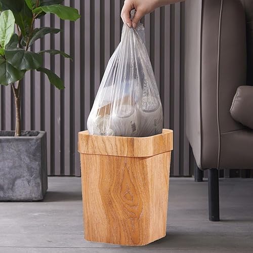 Uzztfa Poubelle en Bois pour Chambre À Coucher, Corbeille À Papier De Style Rétro, Poubelle Esthétique pour Bureau, Salon, Hôtel, Salle De Bain - Nail Gallerys