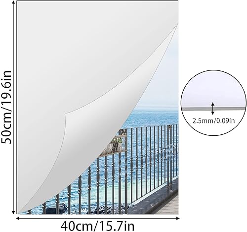 TSKDKIT Miroir Acrylique Adhésif Miroirs Autocollants 40 x 50 cm Grand Miroir Mural sans Verre Miroir Muraux Décoratifs pour Salle de Bain, Chambre, Porte, Couloir etc - Nail Gallerys