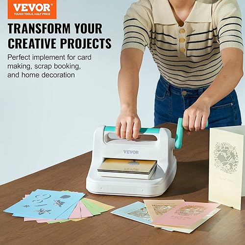 VEVOR Machine de découpe et de gaufrage manuelle, machine de découpe portable, ouverture de 15,2 cm, kit complet inclus, pour loisirs créatifs, scrapbooking, fabrication de cartes et travaux manuels, - Nail Gallerys