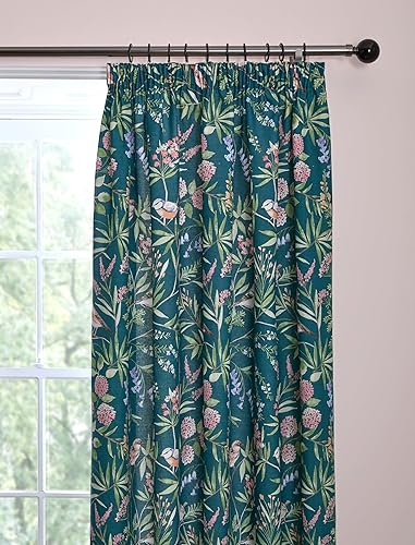 Dreams & Drapes - Housse de Couette à Fleurs et Oiseaux Roses - 140 x 200 cm - 1 taie d'oreiller - Motifs réversibles - Parure de lit Florale Vintage Rose - Housse de Couette à Fleurs de Jardin - Nail Gallerys