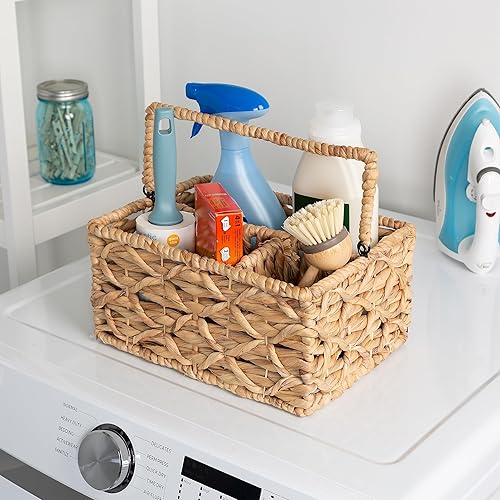 Honey-Can-Do Panier multi-usage en osier à 3 compartiments avec poignée, naturel STO-09844 - Taille M - Nail Gallerys