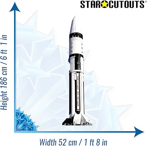 Star Cutouts - Stsc138 - Figurine Géante - Fusée - 186 Cm - Nail Gallerys