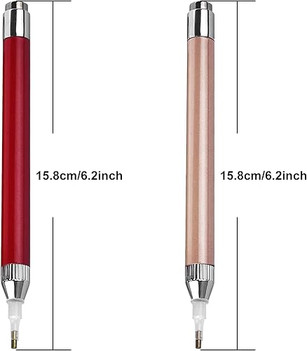 2 stylos lumineux pour peinture diamant avec lumières, pinceaux diamantés, stylos d'art diamantés, accessoires et outils d'art diamantés, fournitures de broderie, stylos à bille diamantés. - Nail Gallerys