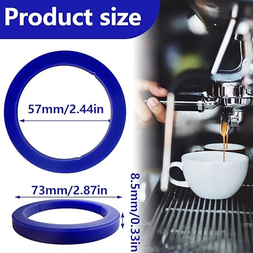 NHQZ Lot De 2 Joints Toriques Améliorés Pour Porte-Filtre De E61 Machine À Expresso – Silicone De Haute Qualité – Longue Durée De Vie – Étanchéité Optimale – Ø 73 X 57 X 8,5 Mm (Bleu, A) - Nail Gallerys